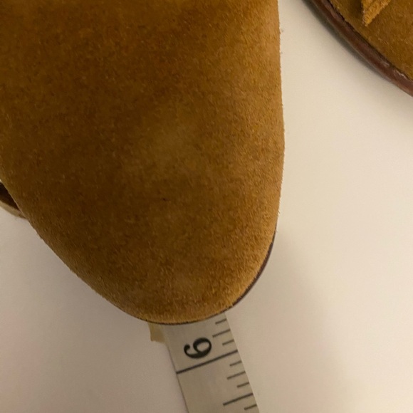 B makowsky wedge hill, brown suede ankle, boots with fur around the color size 8 - Picture 9 of 9